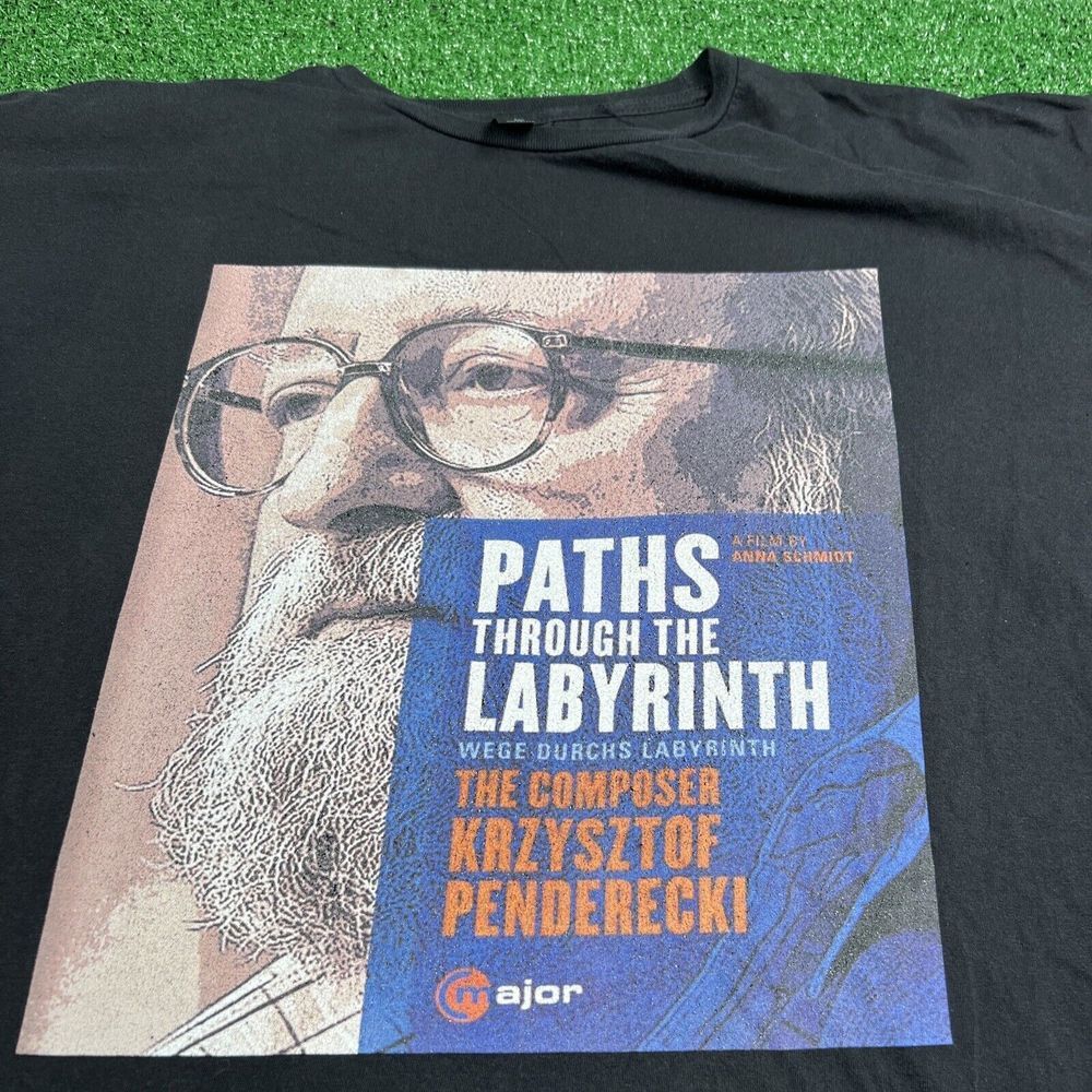 Paths Through The‎ Labyrinth Composer Krzysztof Penderecki Blue T-Shirt Sz 2XL